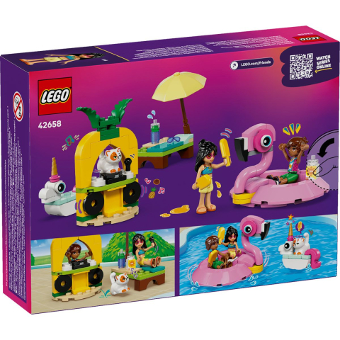LEGO-Lego Friends Petrecere La Piscina Cu Unicornul Si Flamingo 42658  [7]