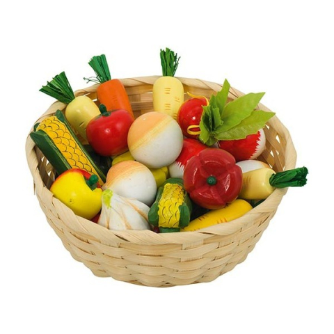 Jucarii educative - Goki-Legume in cosulet 17 piese