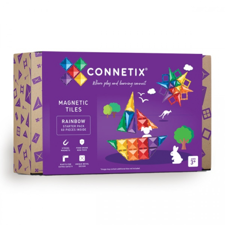 Materiale gradinita - Connetix-Magnetic-Tiles-Set-constructie-magnetic-62-piese-set-de-baza