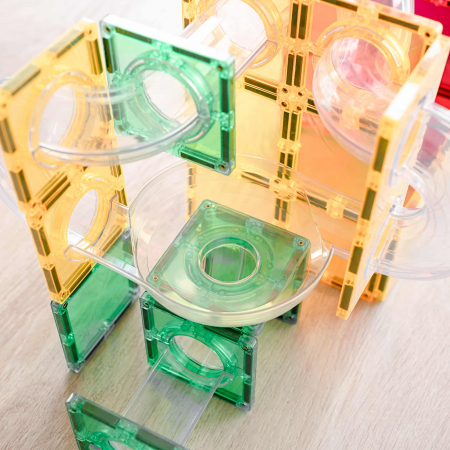 Connetix Magnetic Tiles Set magnetic 66 piese circuit cu bile - Marble run [5]