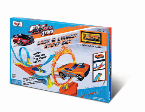 Jucarii educative - MAISTO-Maisto Power Circuit Raceway Circuit Acrobatii Cu Bucla Si Lansare