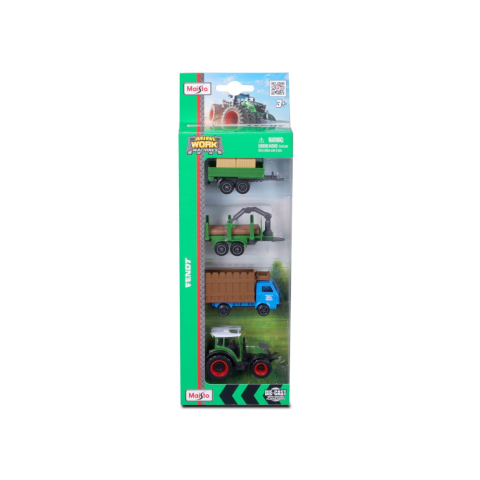 Jucarii educative - MAISTO-Maisto Set 4 Utiliaje Agricole Fendt