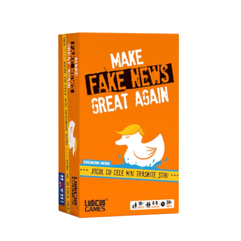 Jucarii educative - Huch!-Make Fake News great again, jocul cu cele mai trasnite stiri, editia romana