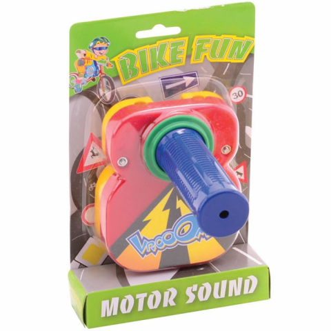 Jucarii 3-5 ani - UP Int'l-Maner rosu pentru bicicleta cu zgomot de motor