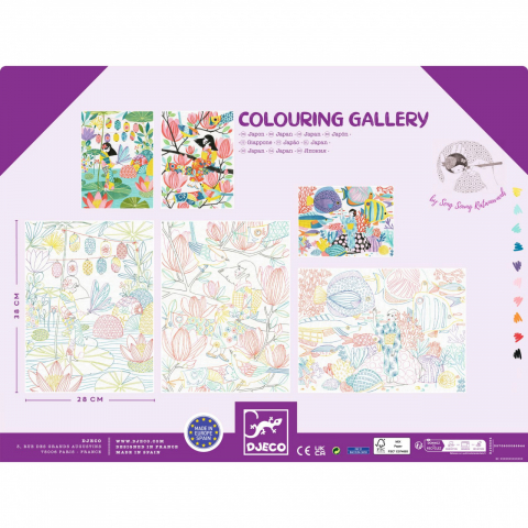 Djeco-Mapa cu 3 postere de colorat motive japoneze, Djeco [4]