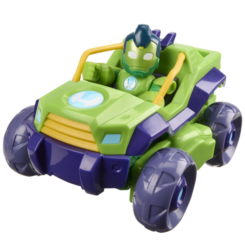 Marvel Iron Man Si Prietenii Sai Uimitori Set Vehicul 2 In 1 Si Figurina Iron Hulk [1]