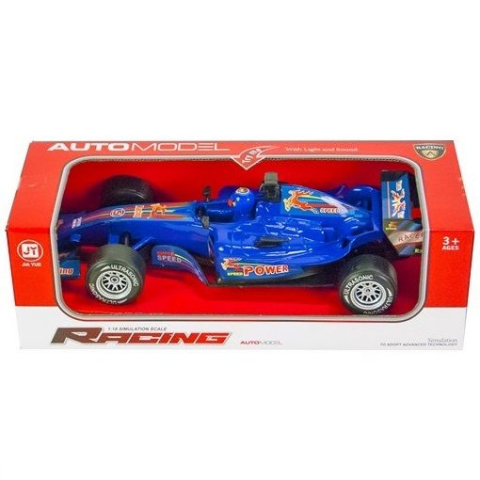 Jucarii 3-5 ani - JT-Masina albastra de curse, scara 1:12, 36 cm