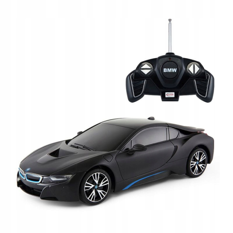 Oktató játékok - Masina Cu Telecomanda Bmw I8 Negru Cu Scara 1 La 18