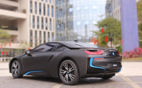 Rastar-Masina Cu Telecomanda Bmw I8 Negru Cu Scara 1 La 18 [6]