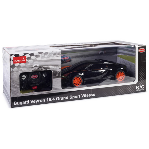 Rastar-Masina Cu Telecomanda Bugatti Grand Sport Vitesse Negru Cu Scara 1 La 18 [1]