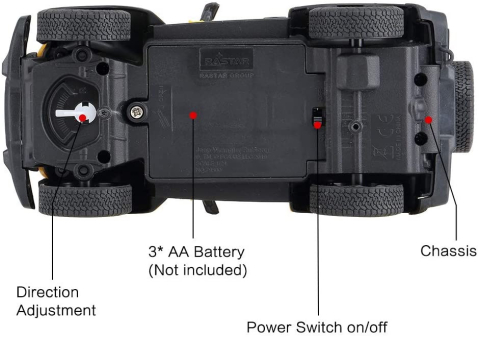 Rastar-Masina Cu Telecomanda Jeep Wrangler Rubicon Galben Cu Scara 1 La 24 [4]