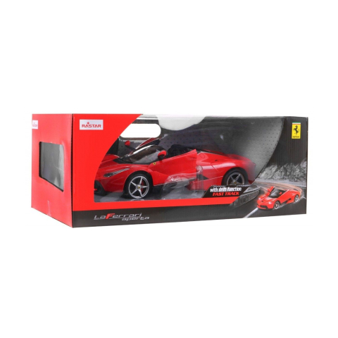 Jucarii educative - Rastar-Masina Cu Telecomanda Laferrari Aperta Rosu Scara 1 La 14