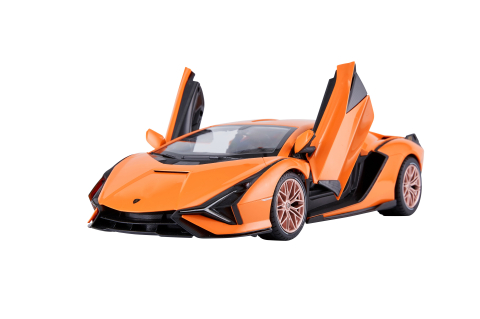 Rastar-Masina Cu Telecomanda Lamborghini Sian Portocaliu Cu Scara 1 La 14 [6]