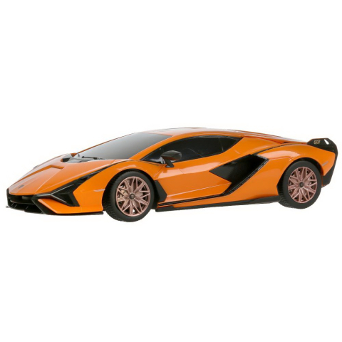 Rastar-Masina Cu Telecomanda Lamborghini Sian Portocaliu Cu Scara 1 La 24 [4]