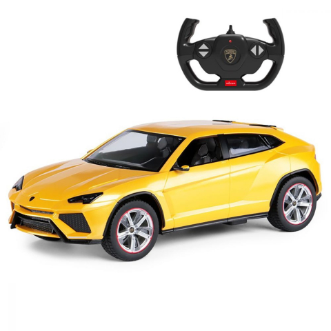 Jucarii educative - Rastar-Masina Cu Telecomanda Lamborghini Urus Galben Cu Scara 1 La 14