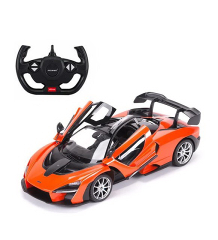 Jucarii educative - Rastar-Masina Cu Telecomanda Mclaren Senna Portocaliu Cu Scara 1 La 14
