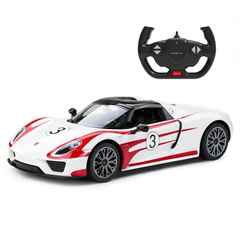 Rastar-Masina Cu Telecomanda Porsche 918 Spyder Weissach Alb Scara 1 La 14 [1]