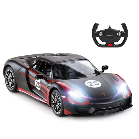 Rastar-Masina Cu Telecomanda Porsche 918 Spyder Weissach Negru Scara 1 La 14 [1]