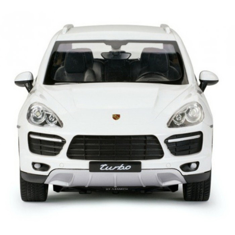 Rastar-Masina Cu Telecomanda Porsche Cayenne Turbo Alb Cu Scara 1 La 14 [3]