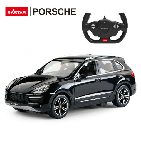 Rastar-Masina Cu Telecomanda Porsche Cayenne Turbo Negru Cu Scara 1 La 14 [2]