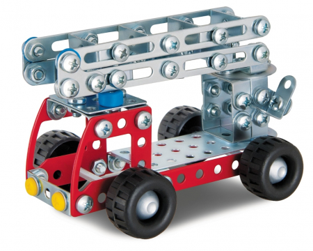 Jucarii +3 Ani - Eitech-Masina-de-pompieri-Set-de-constructie-cu-piese-din-metal