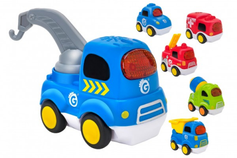 Játékok 50 RON alatt - Masinuta bebe Globo Vitamina G cu sunete si lumini 12 cm