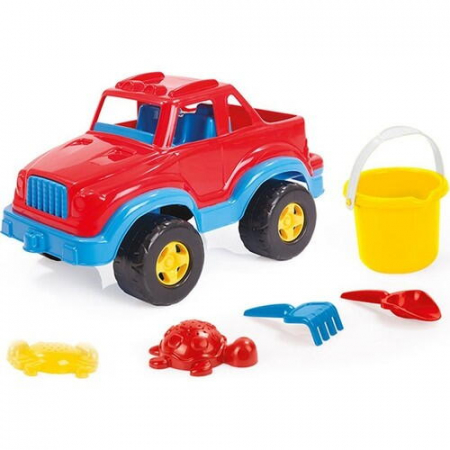 Játékok 1-3 éveseknek - DOLU-Masinuta cu accesorii pentru plaja