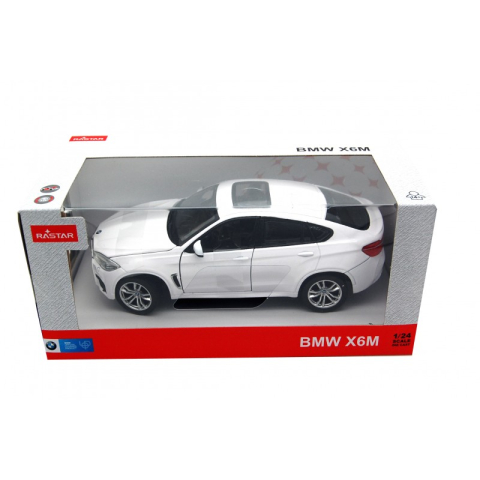 Jucarii educative - Rastar-Masinuta Metalica Bmw X6M Alb Scara 1 La 24