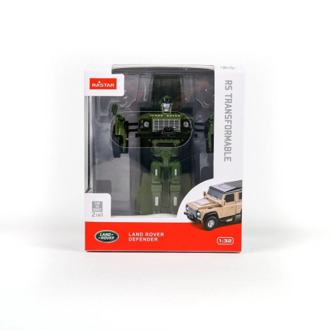 Jucarii educative - Rastar-Masinuta Metalica Convertibila Land Rover Defender Verde Cu Scara 1 La 32