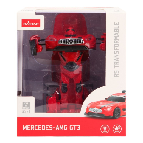 Jucarii educative - Rastar-Masinuta Metalica Convertibila Mercedes Benz Gt3 Rosie Cu Scara 1 La 32