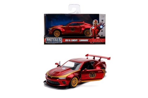 Jucarii sub 50 RON - Masinuta Metalica Iron Man 2016 Chevy Camaro Ss Scara 1 La 32