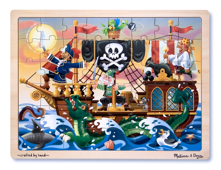 Jucarii +2 Ani - Melissa & Doug Melissa and Doug - Puzzle lemn Aventura Piratilor