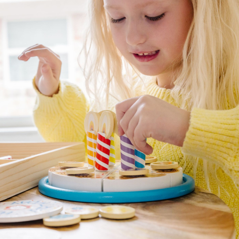 Spin Master-Melissa And Doug Set De Joaca Din Lemn Tort Aniversar  [4]