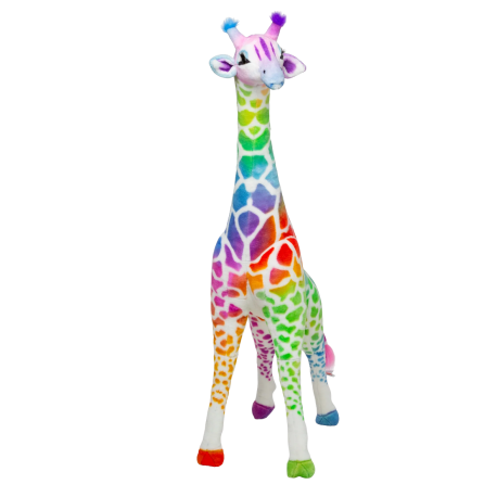 Játékállatok - Melissa & Doug-Melissa&Doug - Girafa gigant din plus Rainbow