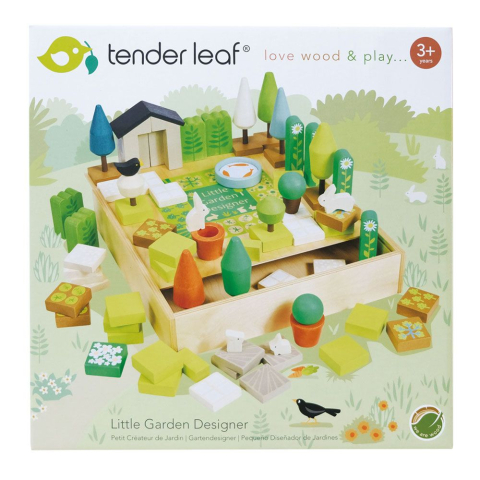 Oktató játékok - Mica gradina, din lemn premium - Little Garden Designer - 67 piese - Tender Leaf Toys