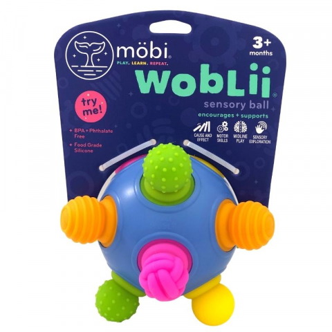 Keresztelő ajándékok - Minge senzoriala cu elemente colorate mobile Woblii