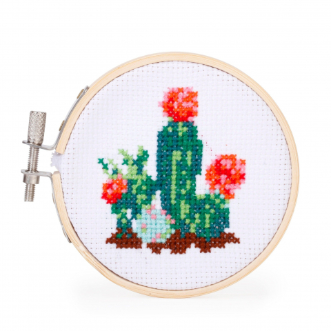 Lucru manual copii - Mini Set de Broderie in Cruciulita – Cactus