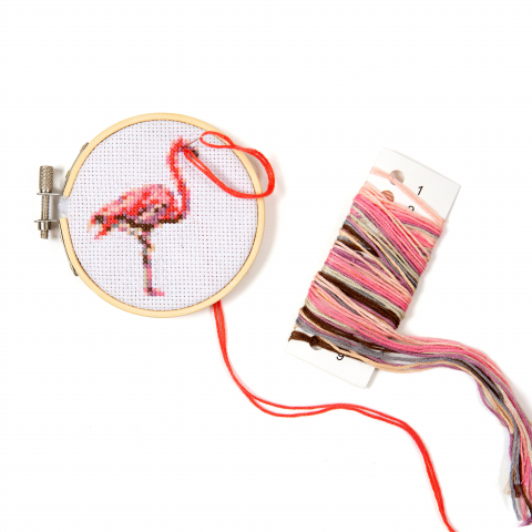 Mini Set de Broderie in Cruciulita – Flamingo [3]