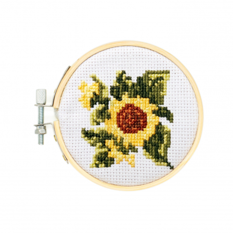 Lucru manual copii - Mini Set de Broderie in Cruciulita – Floarea-soarelui