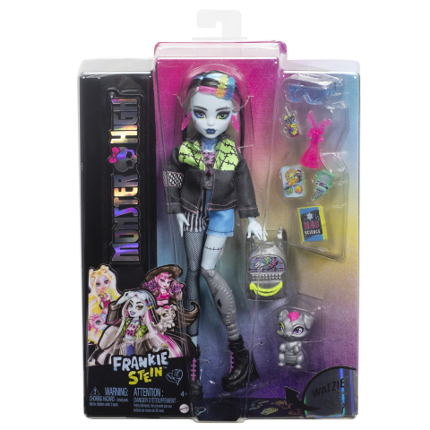 Jucarii educative - Mattel-Monster High Papusa Frankie Stein Si Animalut Watzie