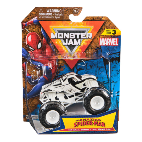Játékok 50 RON alatt - Monster Jam Marvel Camion Gigant Amazing Spider Man Rosu Scara 1 La 64
