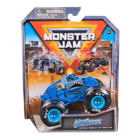 Oktató játékok - Monster Jam Masinuta Metalica Megalodon Albastru Scara 1 La 64