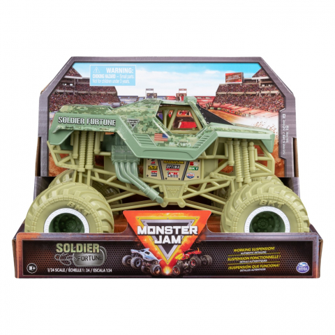 Jucarii 3-5 ani - Monster Jam Masinuta Metalica Soldier Fortune Scara 1:24