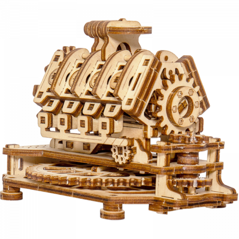 Játékok 9-12 éveseknek - Motor V8 puzzle 3D mecanic