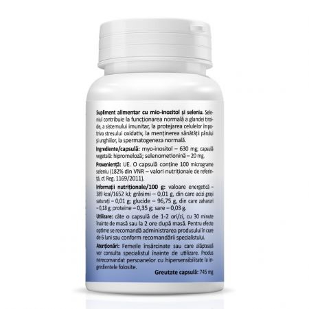 Myo-Inositol + Selenium, 30 capsule vegetale, Zenyth [1]