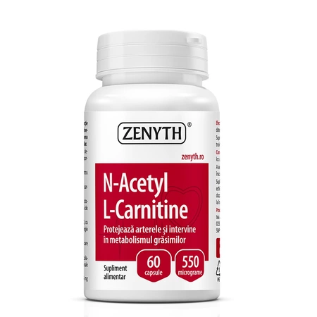 Mama si Copilul - Zenyth-N-Acetyl L-Carnitine, 550 mg, 60 capsule, Zenyth