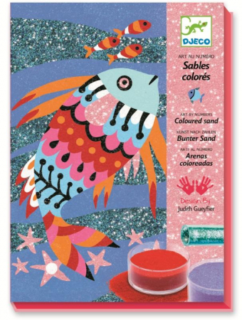 Top Cadouri Copii 0-12 ani - Djeco-Nisip-colorat-Pesti-stralucitori