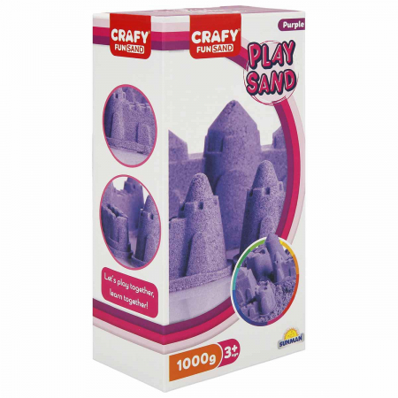 Jucarii 3-5 ani - CRAFY-Nisip kinetic Fun Sand 1000 gr culoare Mov