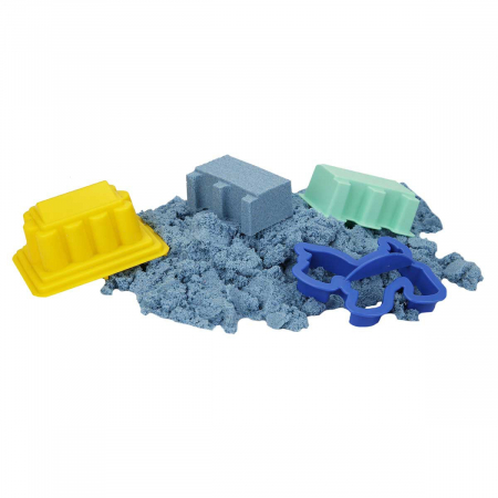 CRAFY-Nisip kinetic Fun Sand 350 gr Albastru si 3 unelte de modelat [1]