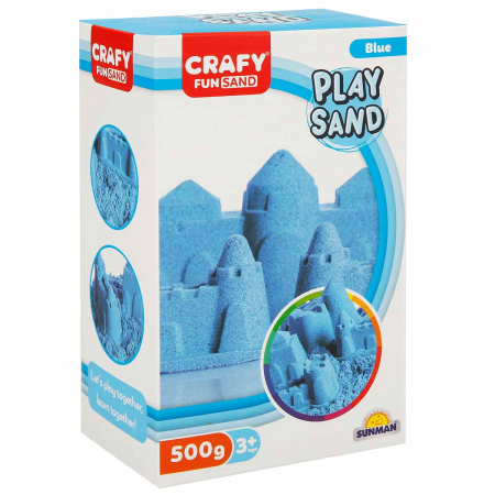 Jucarii 3-5 ani - CRAFY-Nisip kinetic Fun Sand 500 gr culoare Albastru